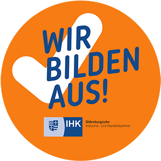 IHK Aufkleber - Wir bilden aus!