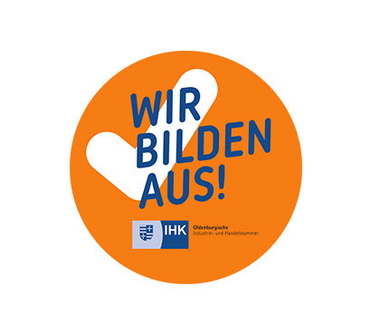 IHK Aufkleber - Wir bilden aus!